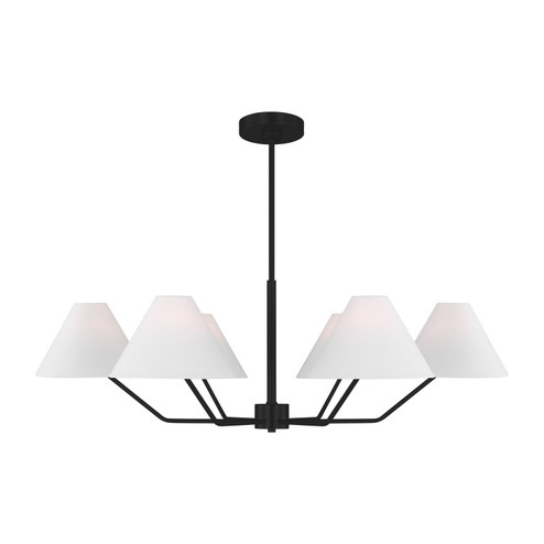 Burke Six Light Chandelier in Midnight Black (454|DJC1016MBK)