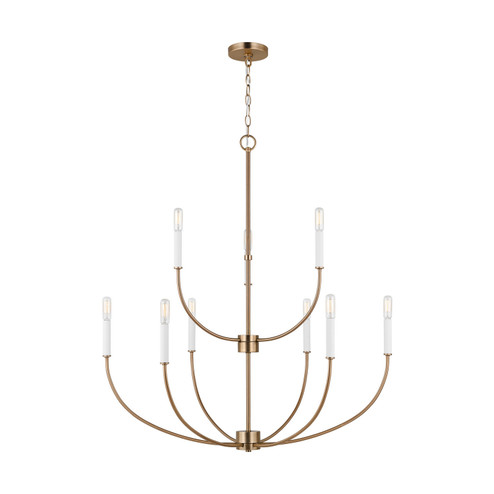 Greenwich Nine Light Chandelier in Satin Brass (454|3167109-848)