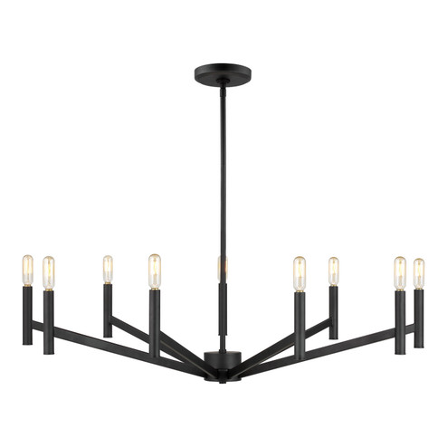 Vector Nine Light Chandelier in Midnight Black (454|3124309EN-112)