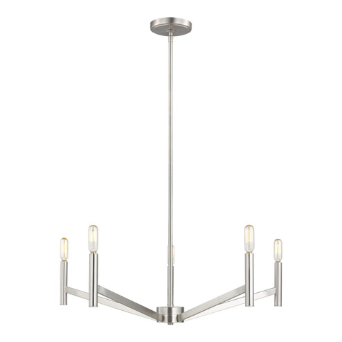 Vector Five Light Chandelier in Brushed Nickel (454|3124305EN-962)