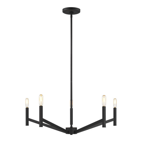 Vector Five Light Chandelier in Midnight Black (454|3124305EN-112)