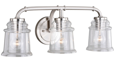 Toledo Three Light Vanity in Satin Nickel (63|W0241)