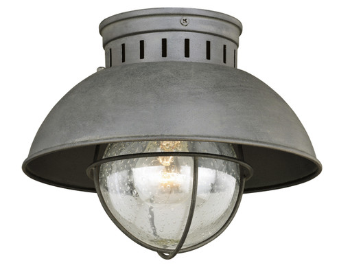 Harwich One Light Outdoor Flush Mount in Textured Gray (63|T0264)