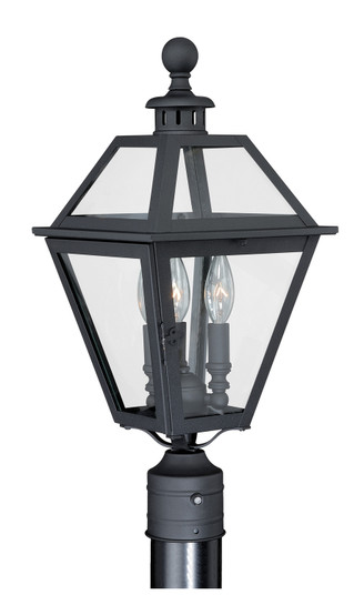 Nottingham Three Light Outdoor Post Mount in Textured Black (63|T0082)