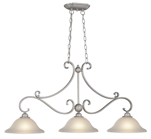 Monrovia Three Light Linear Chandelier in Brushed Nickel (63|PD35413BN)