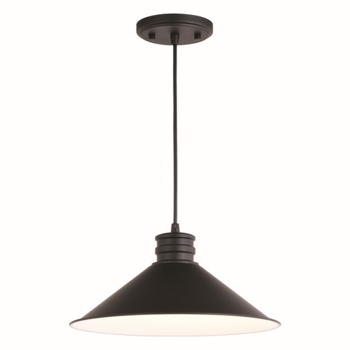 Akron One Light Pendant in Oil Rubbed Bronze and Matte White (63|P0362)