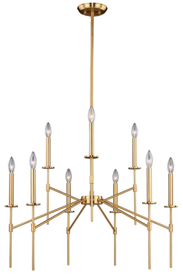 Kedzie Nine Light Chandelier in Natural Brass (63|H0180)