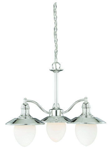 Marina Bay Three Light Chandelier in Polished Nickel (63|H0047)