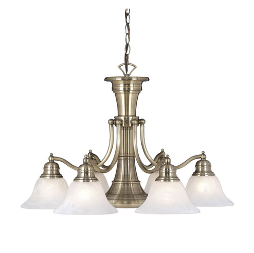 Standford Seven Light Chandelier in Antique Brass (63|CH30307A)