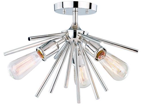 Estelle Three Light Semi Flush Mount in Polished Nickel (63|C0163)