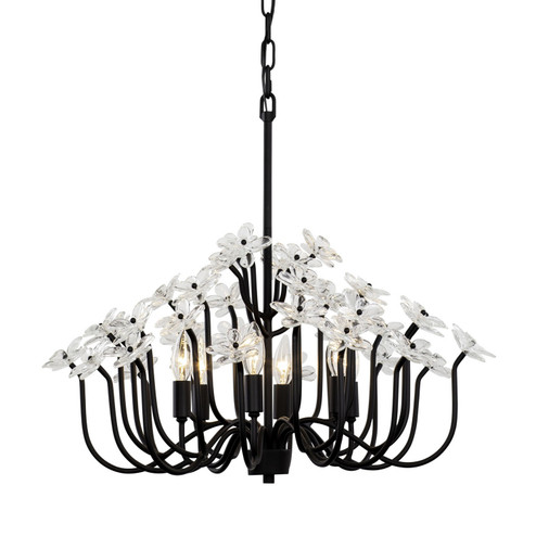 Wildflower Six Light Chandelier in Matte Black (137|378C06MB)