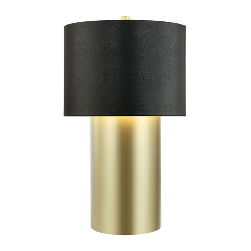 Secret Agent One Light Table Lamp in Painted Gold/Black Leather (137|368T01GOB)