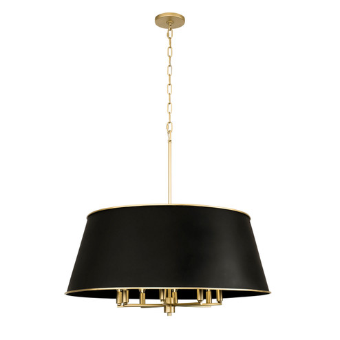 Coco Eight Light Pendant in Matte Black/French Gold (137|364P08MBFG)
