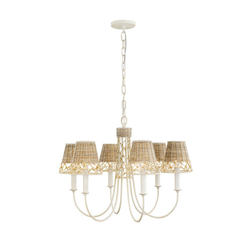 Cayman Six Light Chandelier in Country White (137|362C06CW)
