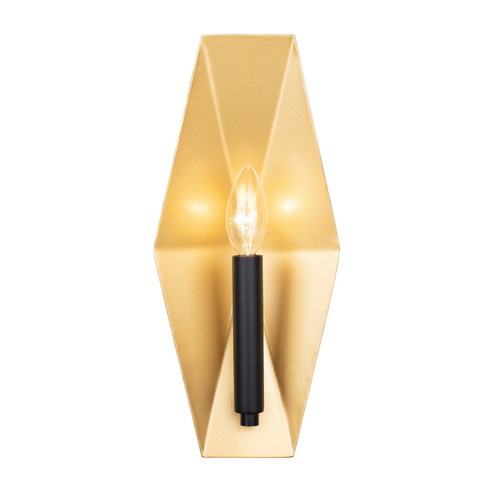 Malone One Light Wall Sconce in Matte Black/French Gold (137|361W01MBFG)