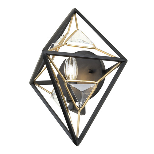 Marcia One Light Wall Sconce in Matte Black/French Gold (137|353W01MBFG)