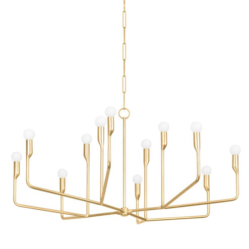 Norman 12 Light Chandelier in Vintage Gold Leaf (67|F9242-VGL)