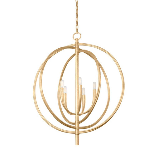 Fillea Five Light Pendant in Vintage Gold Leaf (67|F8830-VGL)