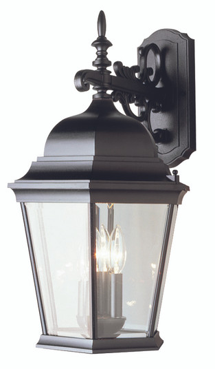 Classical Three Light Wall Lantern in Black (110|51002 BK)