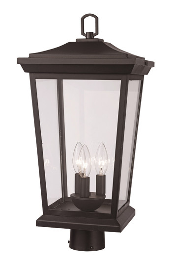 Three Light Postmount Lantern in Black (110|50778 BK)