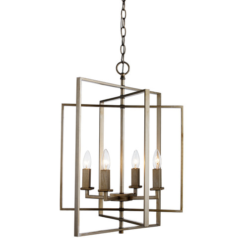 El Capitan Four Light Pendant in Antique Silver Leaf (110|10595 ASL)