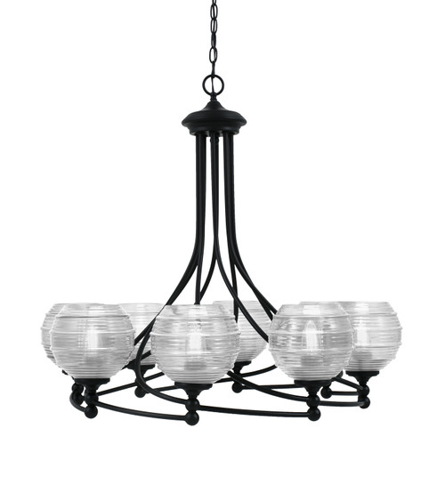 Capri Eight Light Chandelier in Matte Black (200|908-MB-5110)