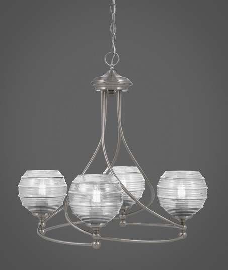 Capri Four Light Chandelier in Brushed Nickel (200|904-BN-5110)