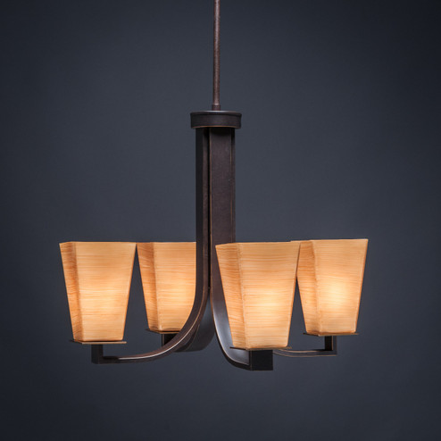 Apollo Four Light Chandelier in Dark Granite (200|574-DG-670)