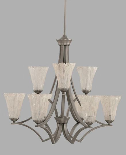 Zilo Nine Light Chandelier in Graphite (200|569-GP-729)