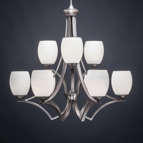 Zilo Nine Light Chandelier in Graphite (200|569-GP-615)