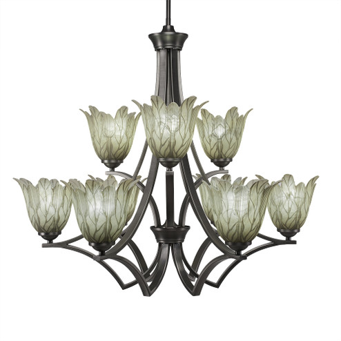 Zilo Nine Light Chandelier in Graphite (200|569-GP-1025)