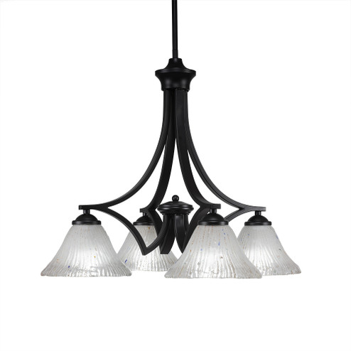 Zilo Four Light Chandelier in Matte Black (200|568-MB-751)