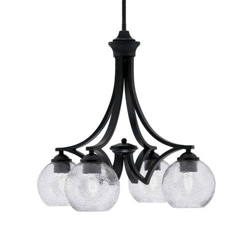 Zilo Four Light Chandelier in Matte Black (200|568-MB-4102)