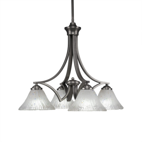 Zilo Four Light Chandelier in Graphite (200|568-GP-751)