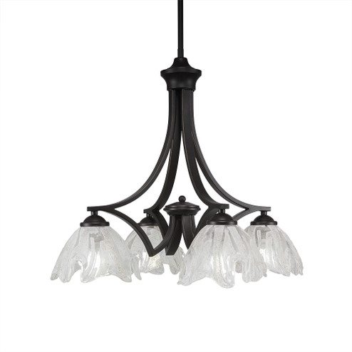 Zilo Four Light Chandelier in Dark Granite (200|568-DG-759)