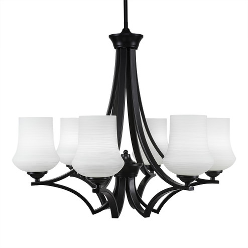 Zilo Six Light Chandelier in Matte Black (200|566-MB-681)