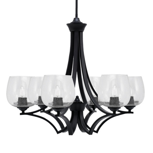 Zilo Six Light Chandelier in Matte Black (200|566-MB-4810)