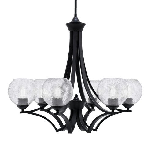 Zilo Six Light Chandelier in Matte Black (200|566-MB-4102)