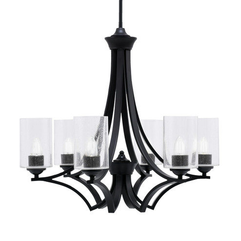 Zilo Six Light Chandelier in Matte Black (200|566-MB-300)