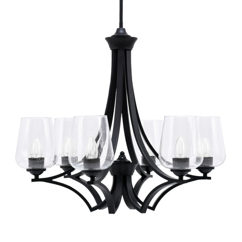 Zilo Six Light Chandelier in Matte Black (200|566-MB-210)