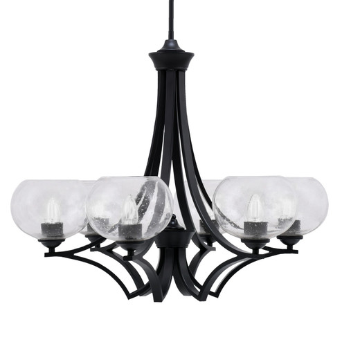 Zilo Six Light Chandelier in Matte Black (200|566-MB-202)