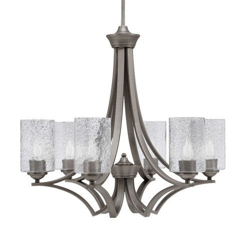 Zilo Six Light Chandelier in Graphite (200|566-GP-3002)