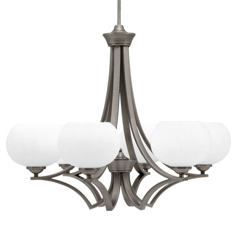 Zilo Six Light Chandelier in Graphite (200|566-GP-212)