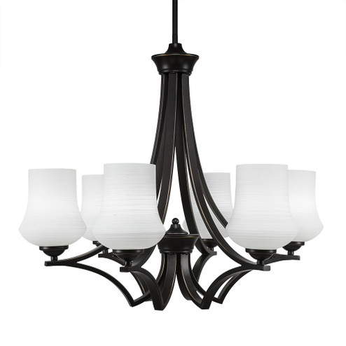 Zilo Six Light Chandelier in Dark Granite (200|566-DG-681)