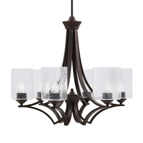 Zilo Six Light Chandelier in Dark Granite (200|566-DG-530)