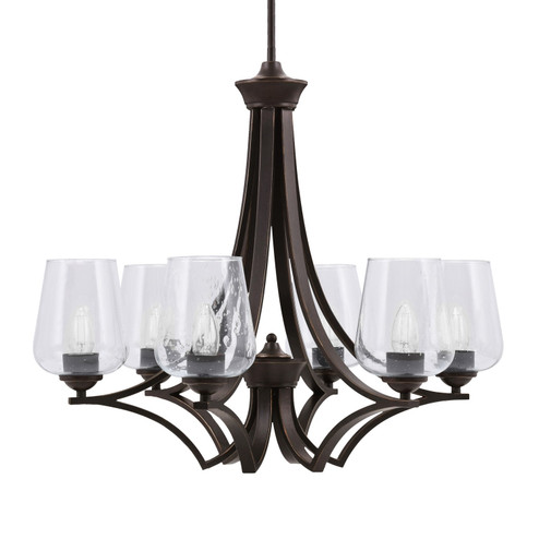 Zilo Six Light Chandelier in Dark Granite (200|566-DG-210)