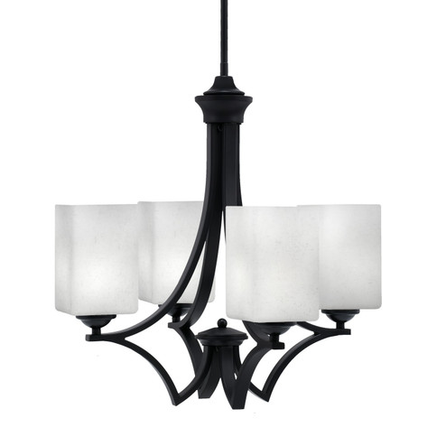 Zilo Four Light Chandelier in Matte Black (200|564-MB-531)