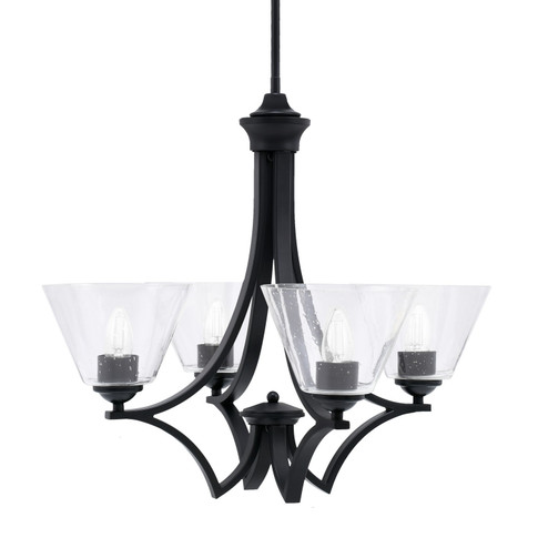 Zilo Four Light Chandelier in Matte Black (200|564-MB-302)