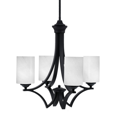 Zilo Four Light Chandelier in Matte Black (200|564-MB-3001)