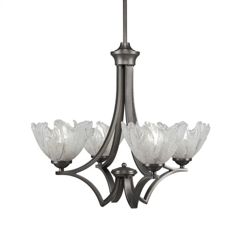 Zilo Four Light Chandelier in Graphite (200|564-GP-759)